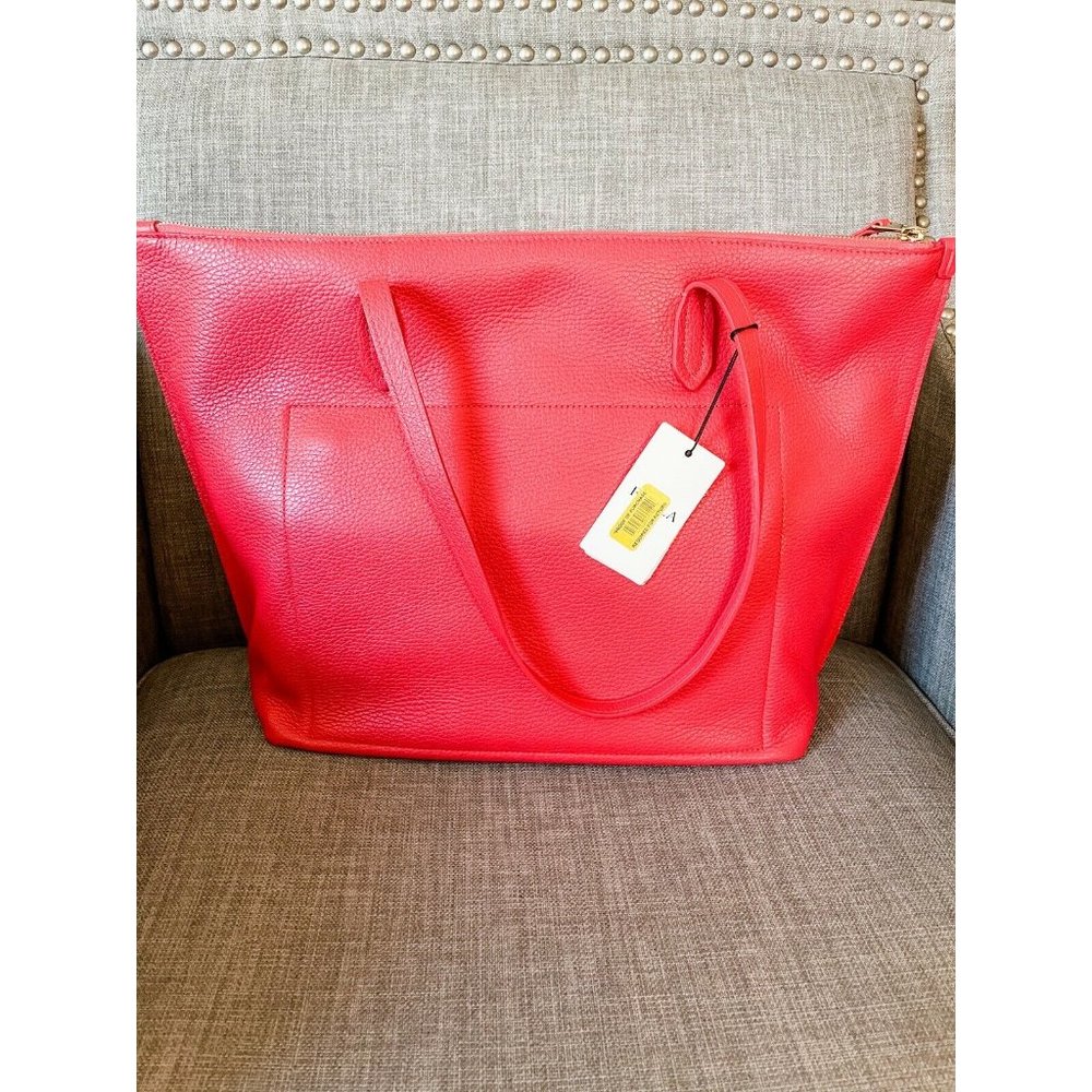 NWT Furla Luce Fragola Leather Tote 1049153 B BAFV - Picture 8 of 11